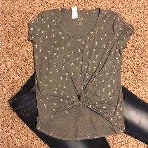 Grey and White Anchor T-shirt